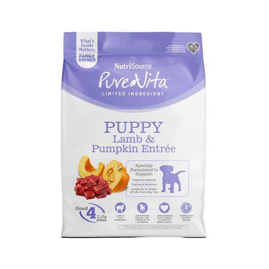 NutriSource PureVita Puppy Lamb & Pumpkin Entrée Limited Ingredient Dog Food