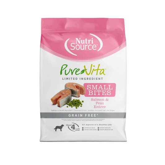 NutriSource PureVita Small Bites Salmon & Peas Entrée Dry Dog Food