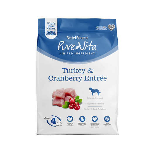 NutriSource PureVita Turkey & Cranberry Entrée Dry Dog Food