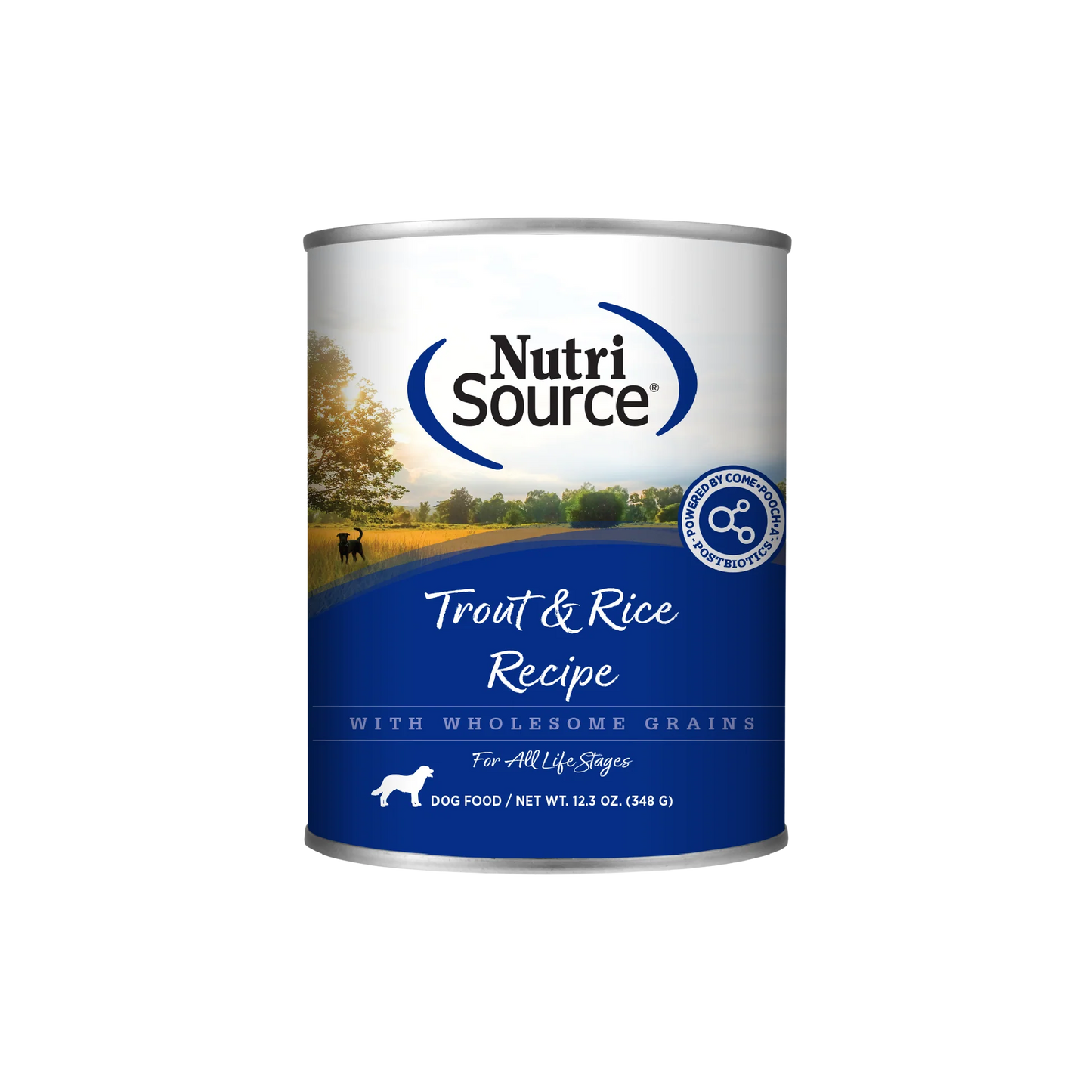 NutriSource Trout & Rice Wet Dog Food, 12.3oz