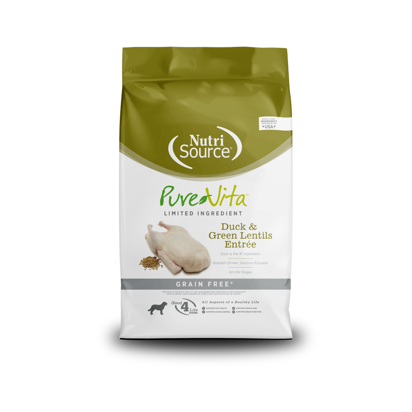 NutriSource Purevita Duck & Green Lentils Entrée Dry Dog Food