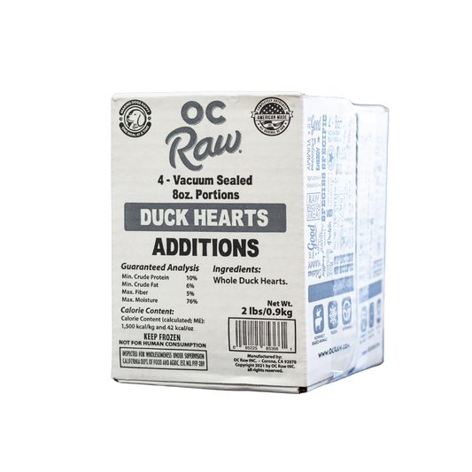 OC Raw Duck Hearts Bulk Box