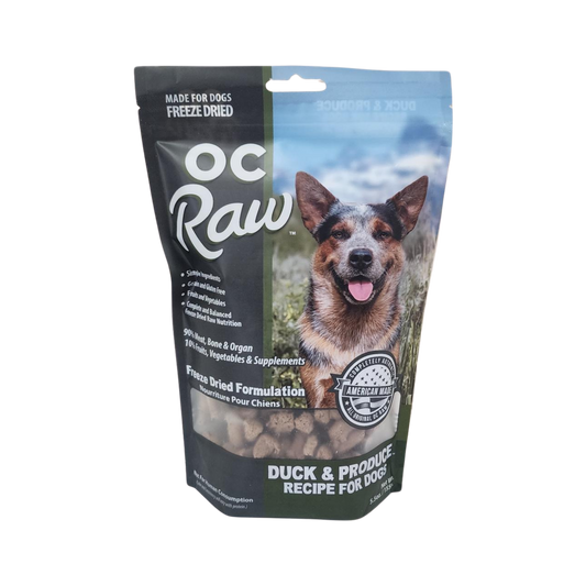 OC Raw Freeze-Dried Duck & Produce Recipe, 5.5oz