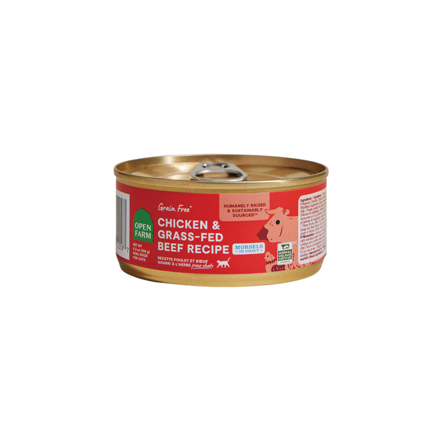 Open Farm Chicken & Grass-Fed Beef Morsels in Gravy for Cats