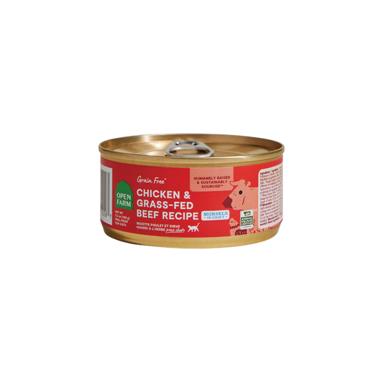 Open Farm Chicken & Grass-Fed Beef Morsels in Gravy for Cats