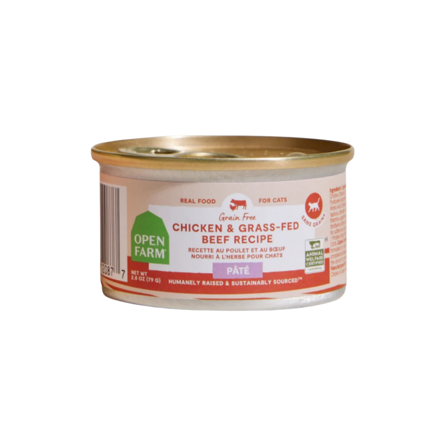 Open Farm Chicken & Grass-Fed Beef Pâté for Cats