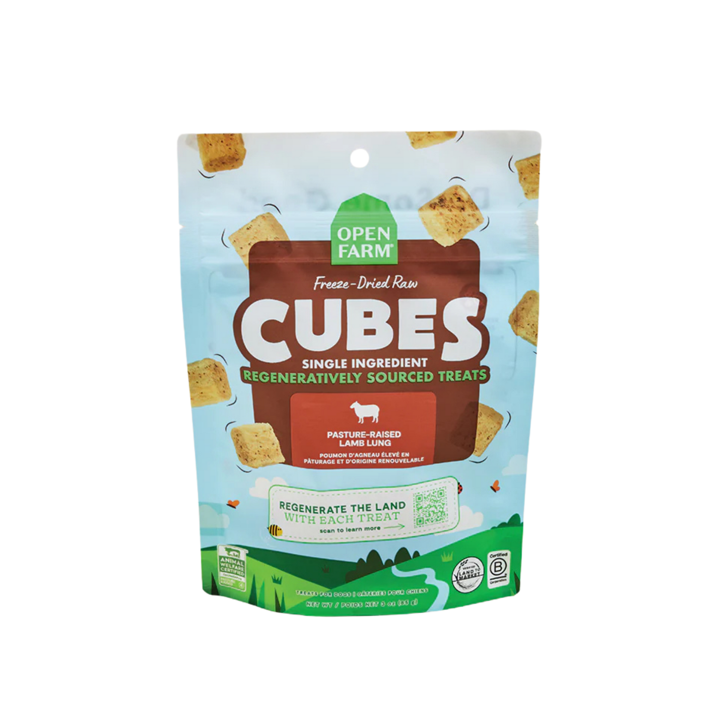 Open Farm Freeze Dried Raw Regeneratively Sourced Lamb Lung Treat