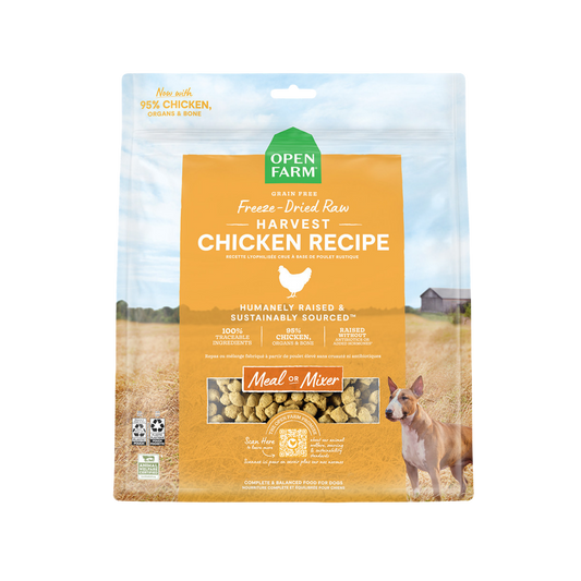 Open Farm Harvest Chicken Freeze-Dried Raw Morsels for Dogs