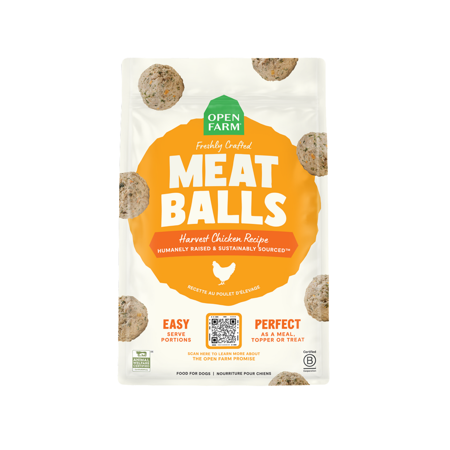 Open Farm Harvest Chicken Freshly Crafted Meatballs for Dogs