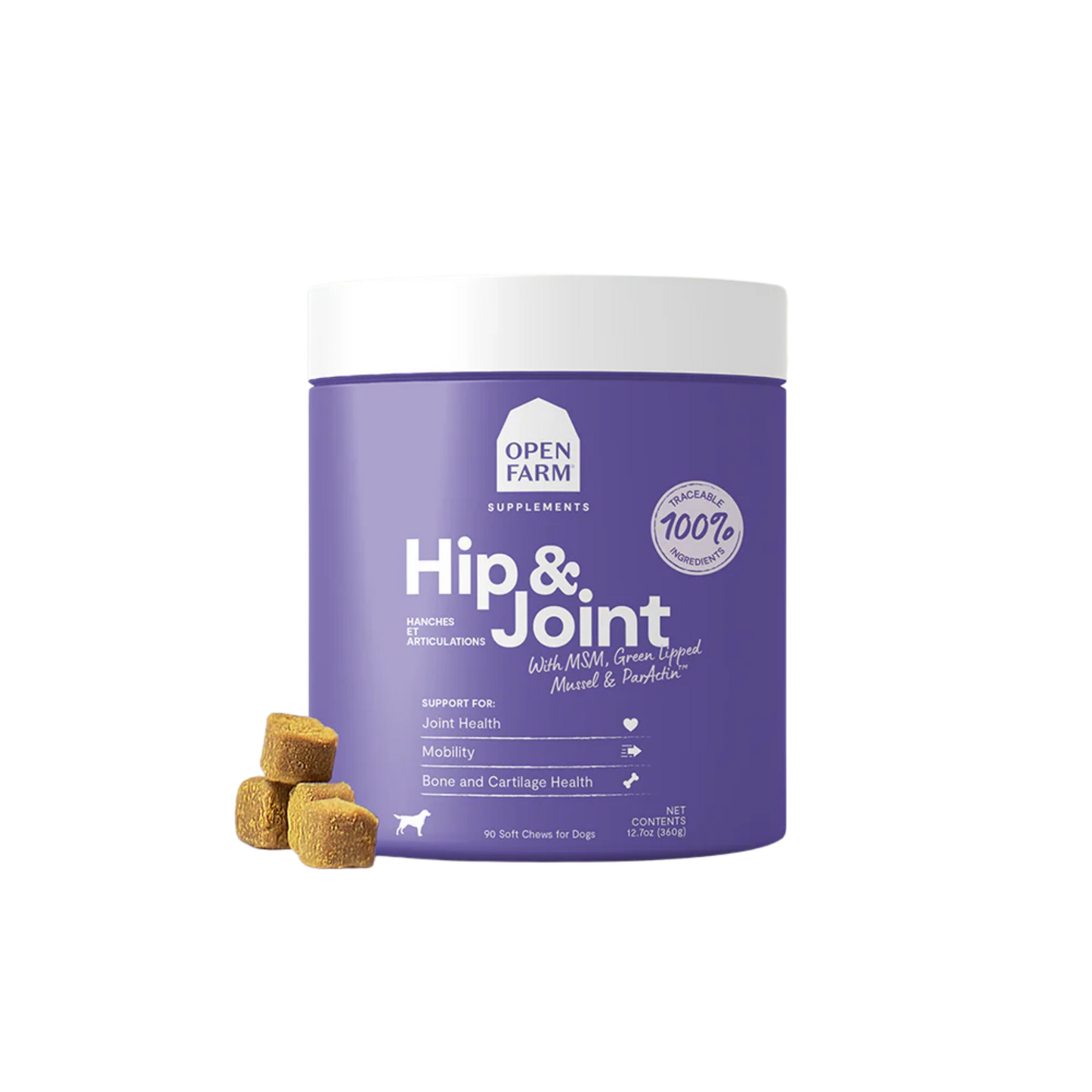 Open Farm Hip & Joint Health Supplement Chews for Dogs
