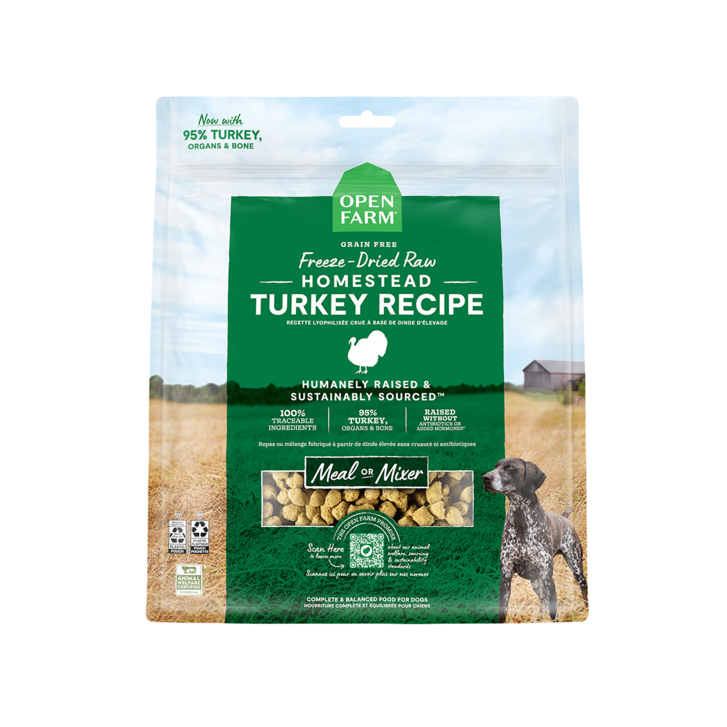 Open Farm Homestead Turkey Freeze-Dried Raw Morsels for Dogs