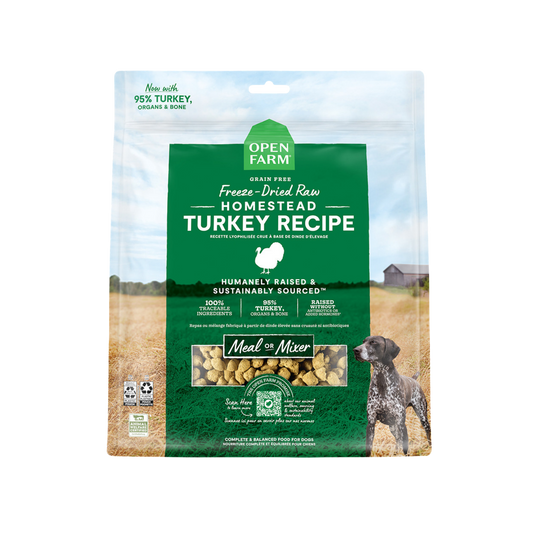 Open Farm Homestead Turkey Freeze-Dried Raw Morsels for Dogs