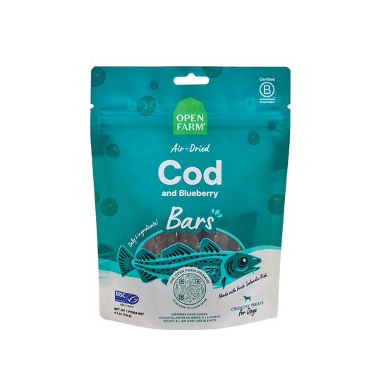 Open Farm Icelandic Air-Dried Cod & Blueberry Dog Treat Bars