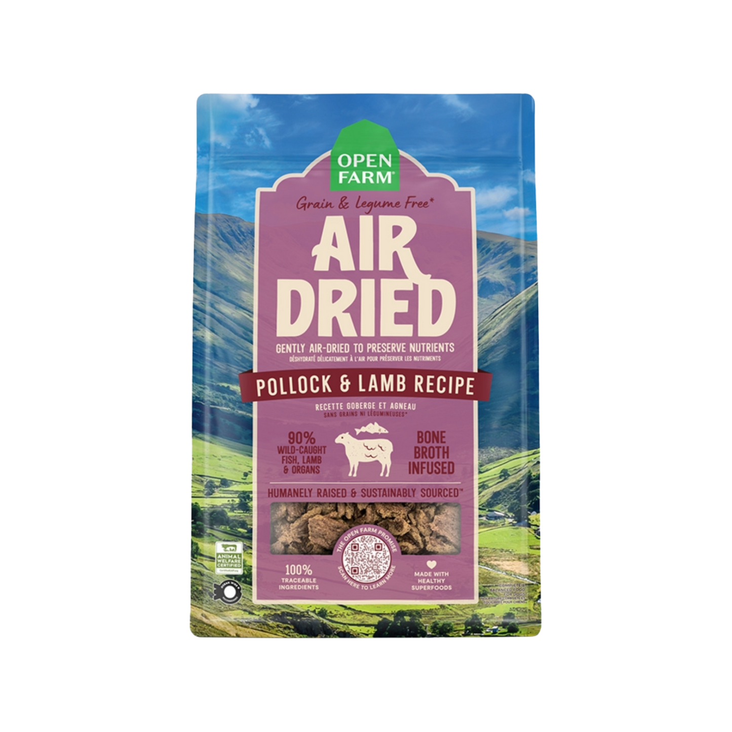 Open Farm Pollock & Lamb Air-Dried Recipe for Dogs