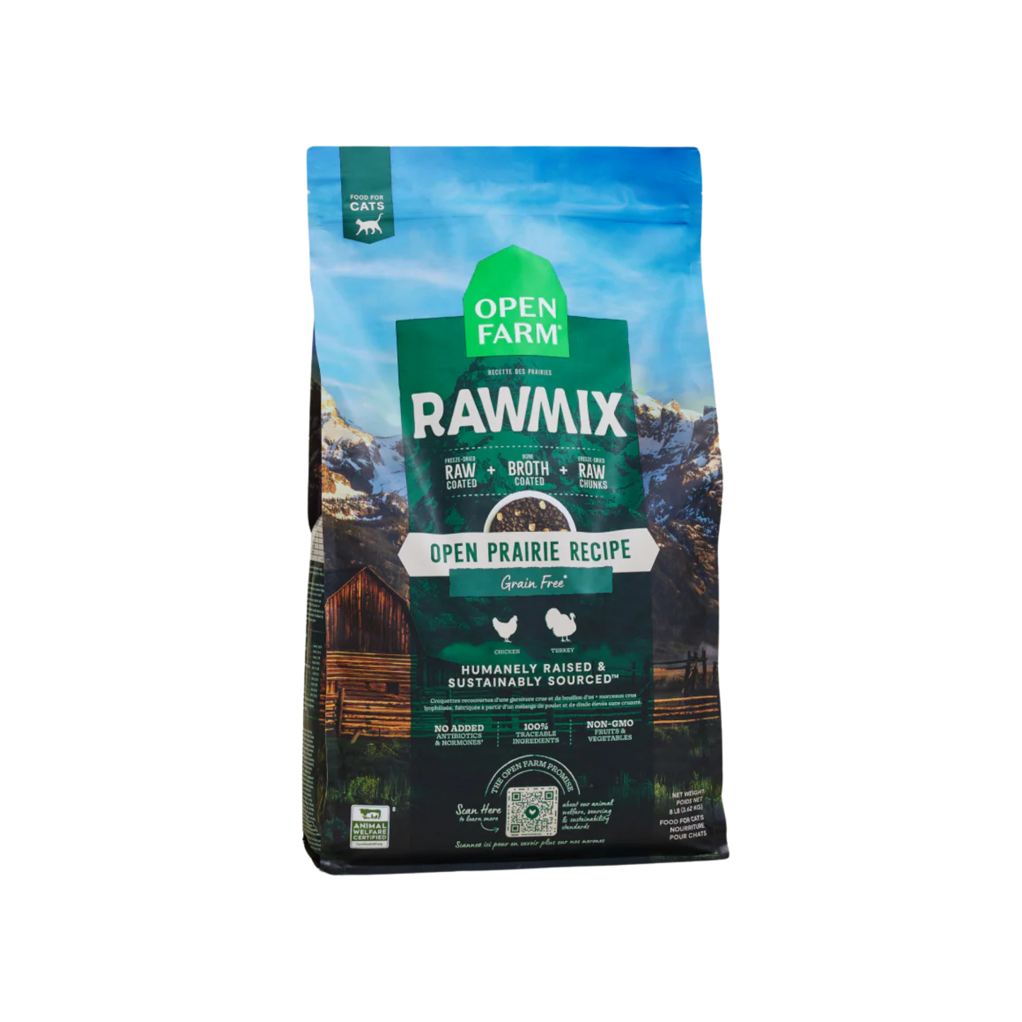 Open Farm RawMix Open Prairie Grain-Free Cat Kibble