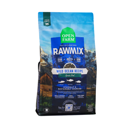 Open Farm RawMix Wild Ocean Grain-Free Cat Kibble, 8lb