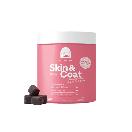 Open Farm Skin & Coat Food Supplement Chews for Dogs
