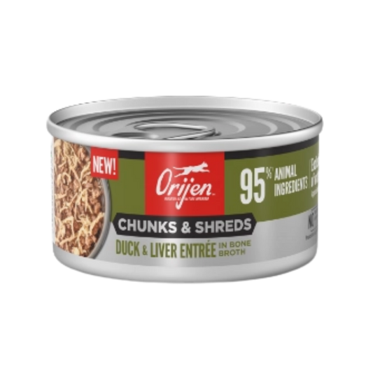 Orijen Chunks & Shreds, Duck & Liver Entrée Wet Cat Food