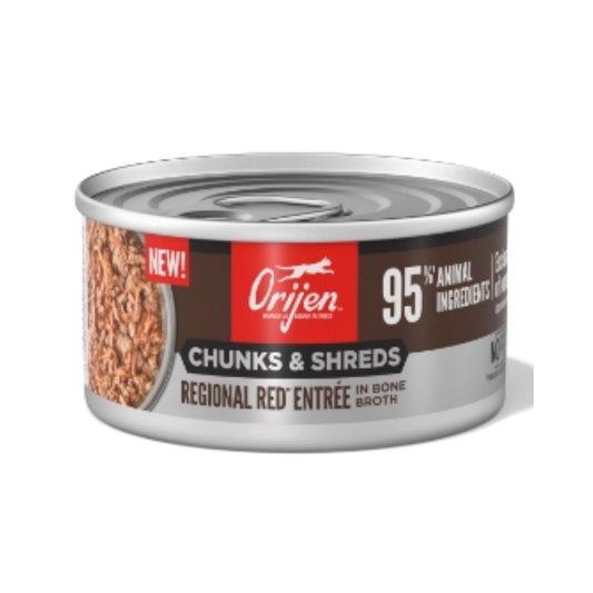 Orijen Chunks & Shreds, Regional Red Entrée Wet Cat Food