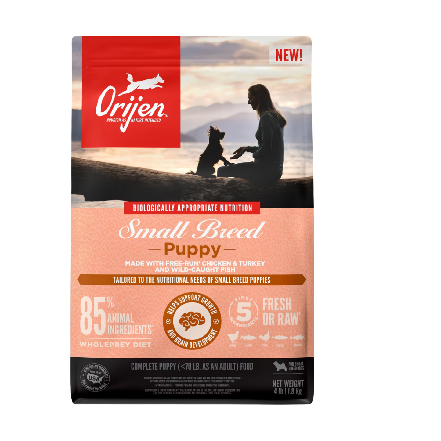 Orijen High-Protein Small Breed Puppy Grain Free Dry Dog Food