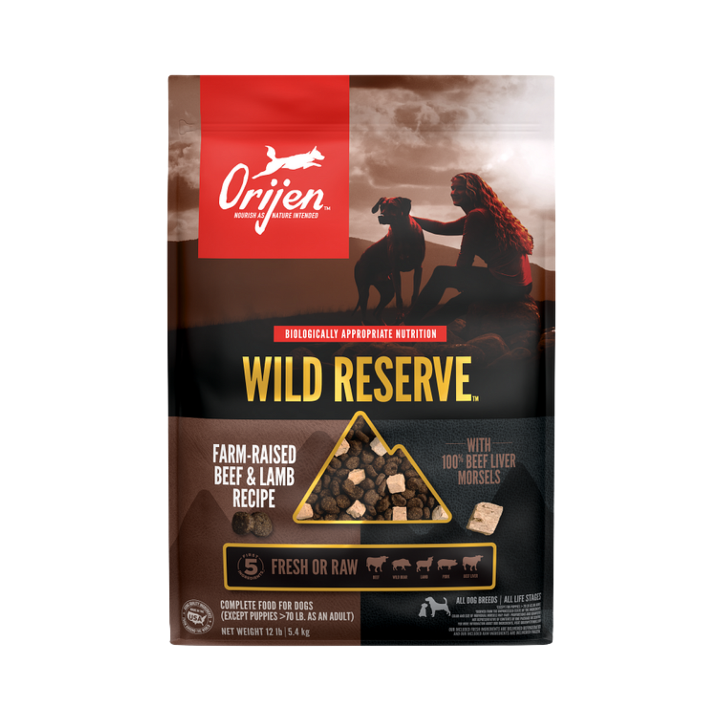 Orijen Wild Reserve Farm-Raised Beef & Lamb Dry Dog Food