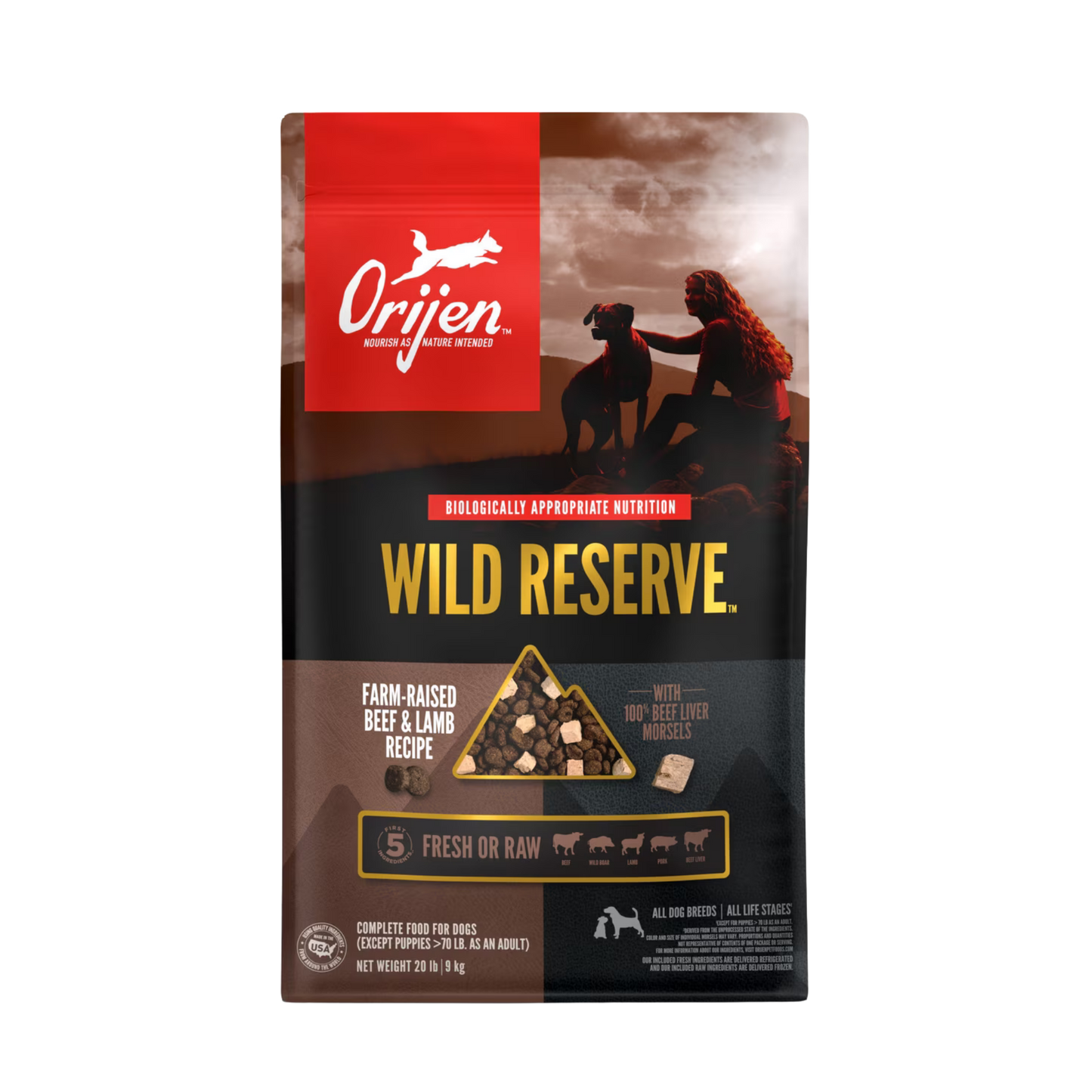 Orijen Wild Reserve Farm-Raised Beef & Lamb Dry Dog Food