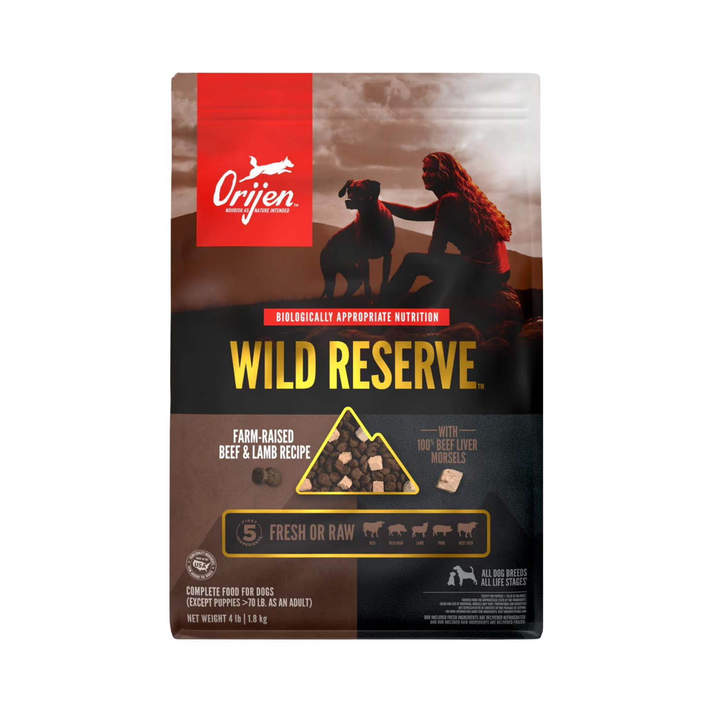 Orijen Wild Reserve Farm-Raised Beef & Lamb Dry Dog Food