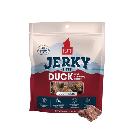 Plato Duck with Cranberry Recipe Jerky Bites Dog Treats