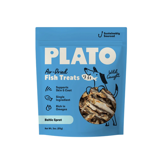 Plato Wild Caught Baltic Sprat Fish Dog Treats, 3oz