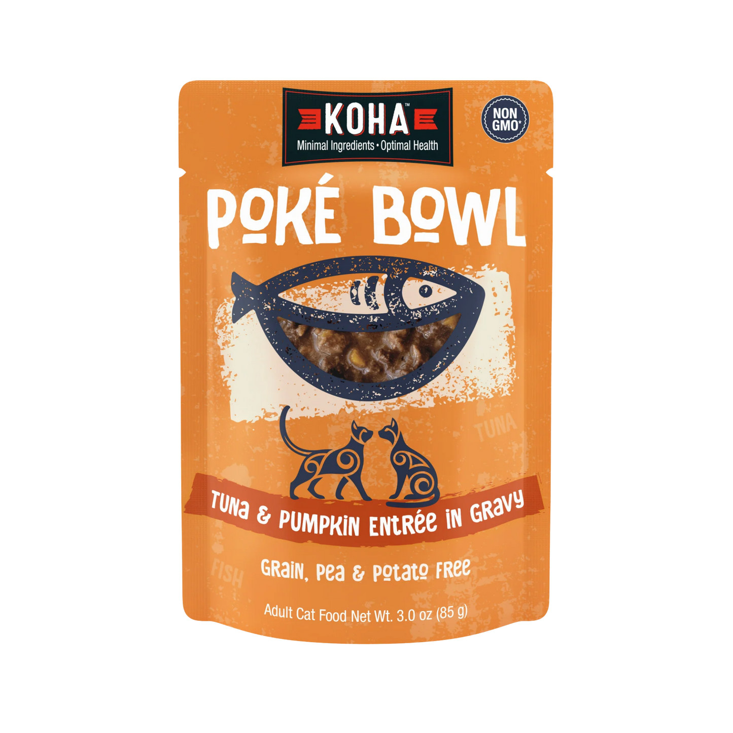 Koha Poké Bowl Tuna & Pumpkin Entrée in Gravy for Cats, 3oz