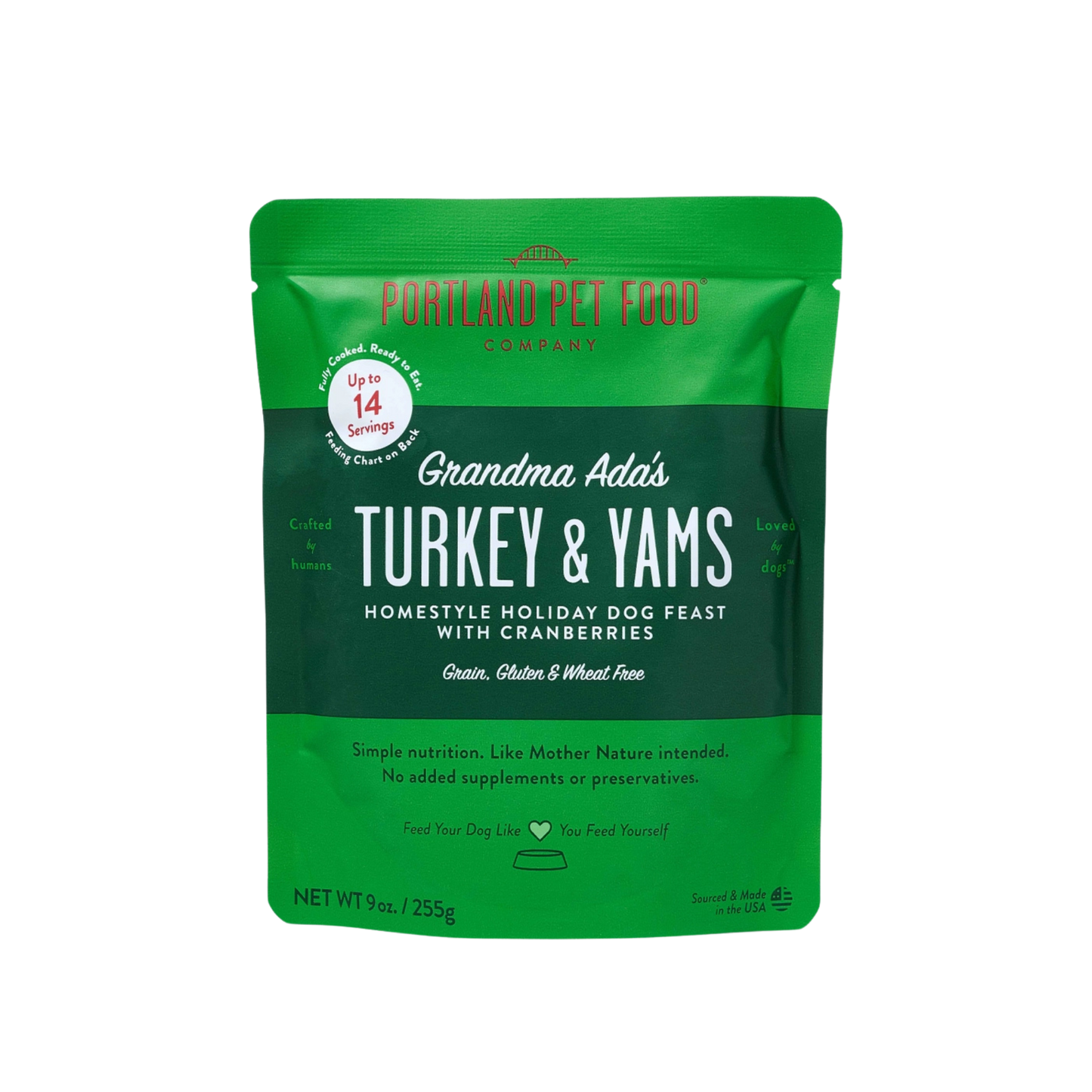 Portland Pet Food Company Grandma Ada's Turkey & Yams for Dogs