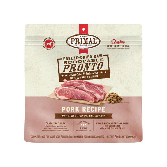 Primal Freeze-Dried Raw Scoopable Pronto Pork Recipe Dog Food