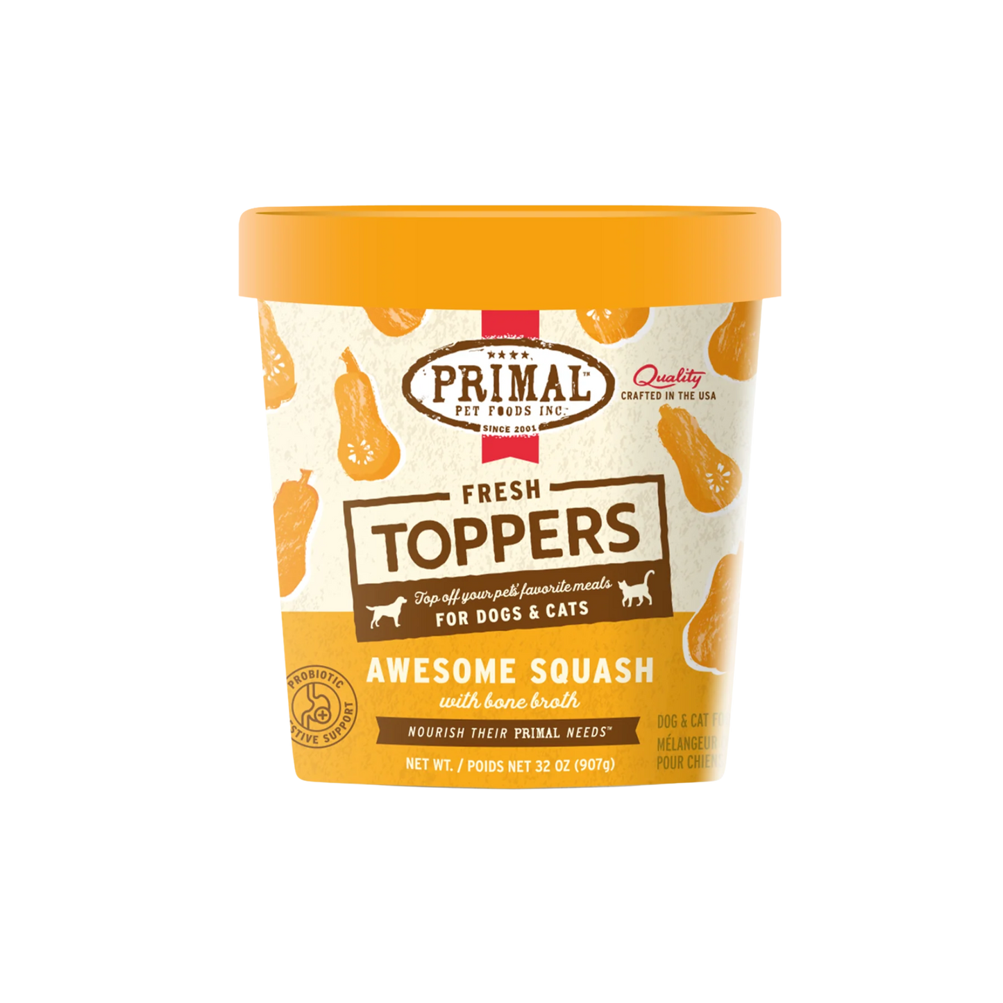 Primal Fresh Toppers for Dog & Cat Food Awesome Squash Recipe
