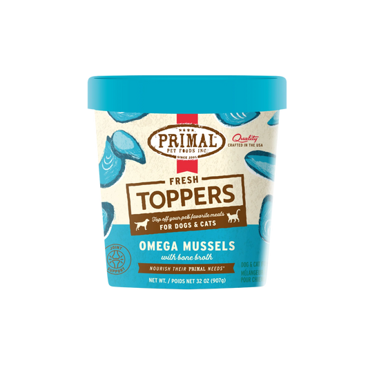 Primal Fresh Toppers for Dog & Cat Food Omega Mussels Recipe