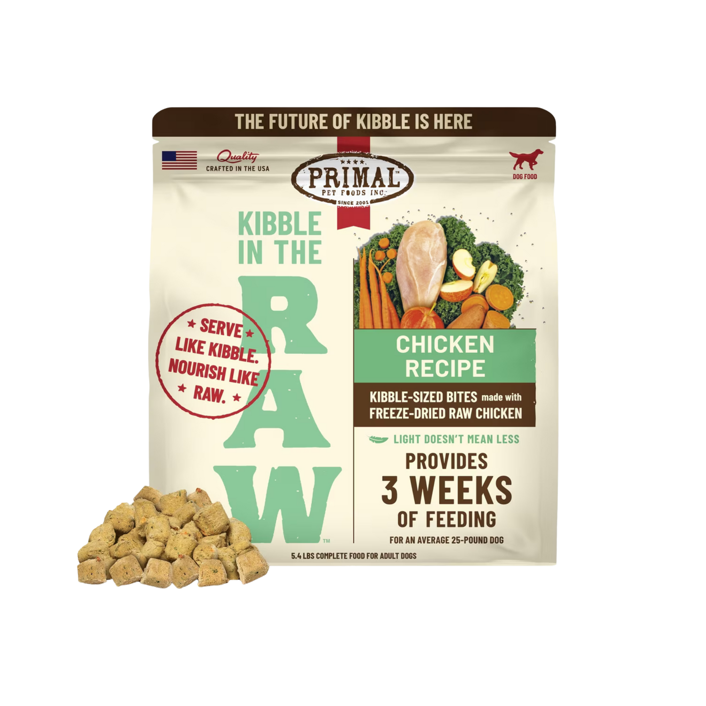 Primal Kibble in the Raw Dog Food