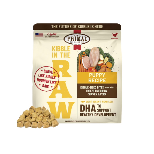 Primal Kibble in the Raw Dog Food Puppy Recipe