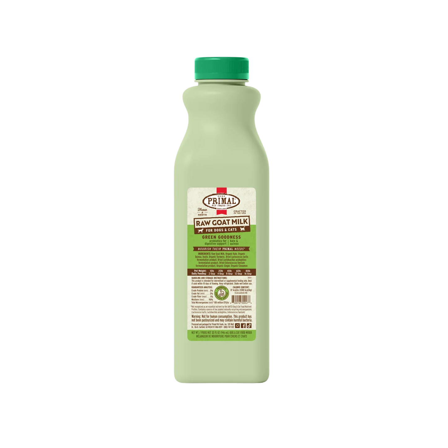 Primal Frozen Raw Goat Milk