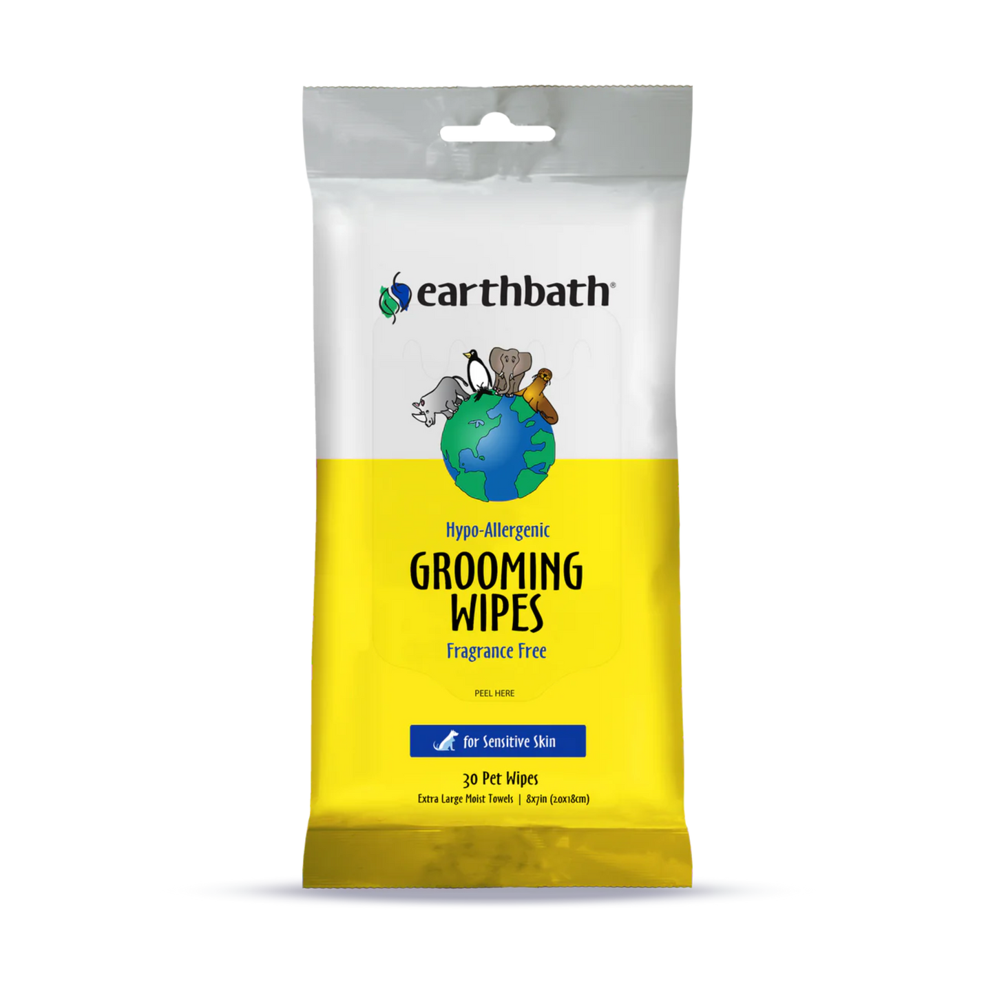 Earthbath Hypoallergenic Grooming Wipes - Fragrance Free - Pups & Cubs Premium Pet Food