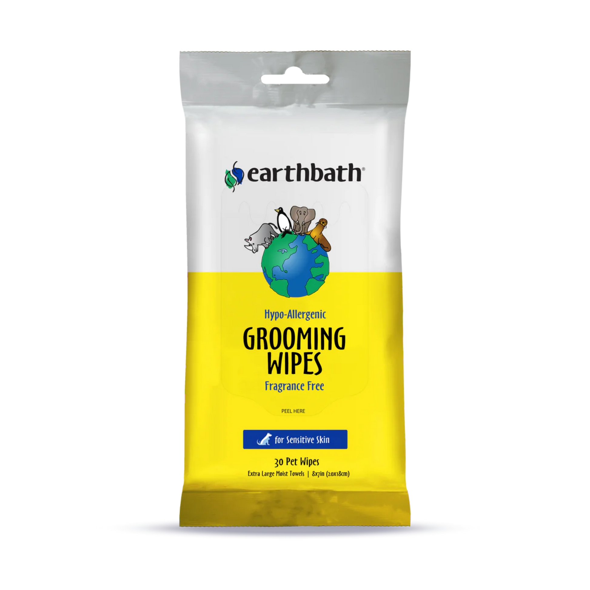 Earthbath Hypoallergenic Grooming Wipes - Fragrance Free - Pups & Cubs Premium Pet Food
