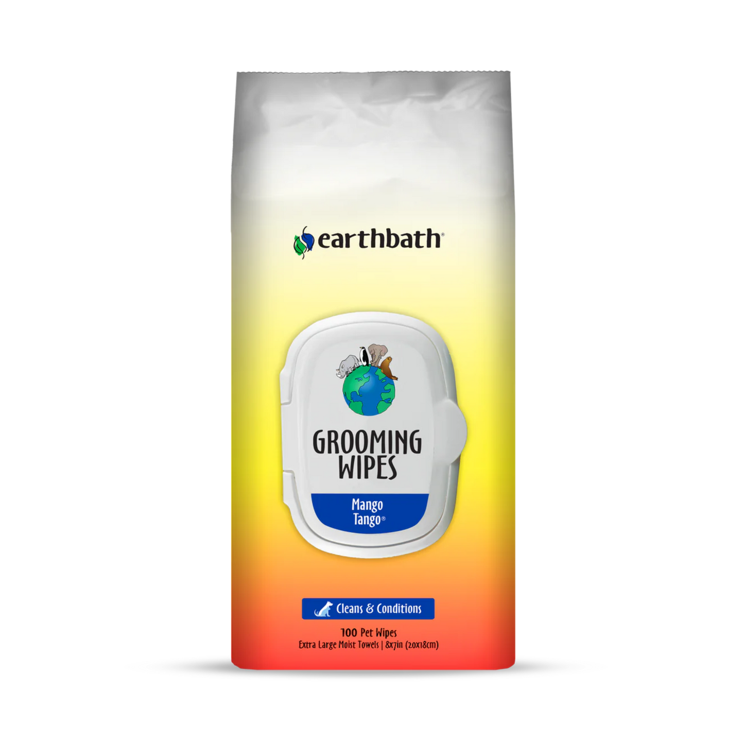 Earthbath Grooming Wipes: Mango Tango - Pups & Cubs Premium Pet Food