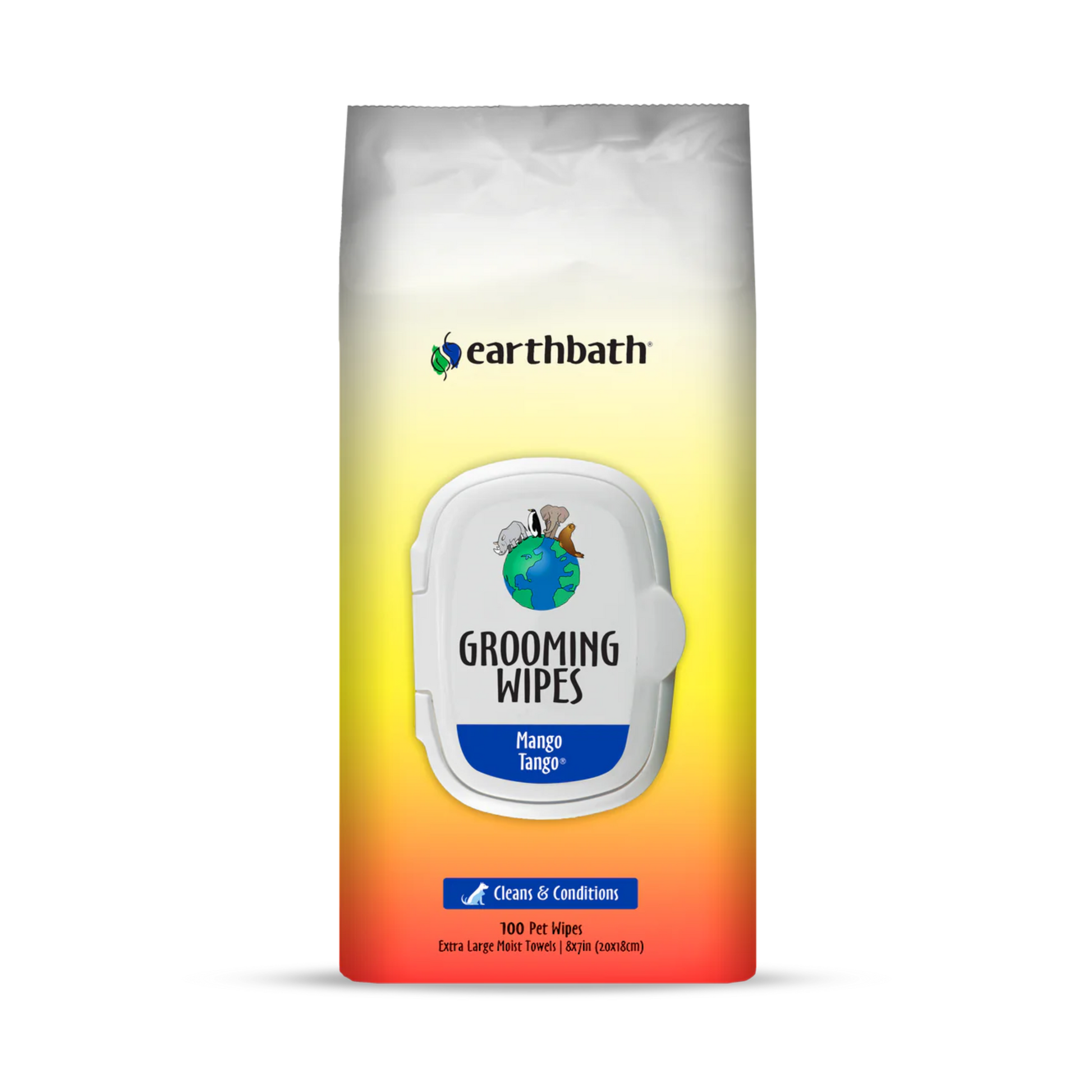 Earthbath Grooming Wipes: Mango Tango - Pups & Cubs Premium Pet Food