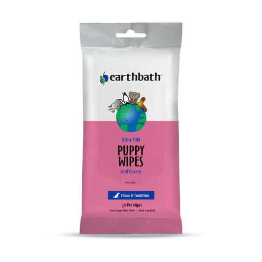 Earthbath Puppy Wipes: Wild Cherry - Pups & Cubs Premium Pet Food