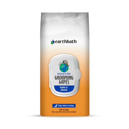 Earthbath Grooming Wipes Oatmeal & Aloe: Vanilla & Almond - Pups & Cubs Premium Pet Food