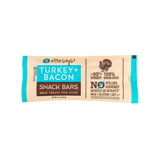 Etta Says Turkey & Bacon Snack Bars - Pups & Cubs Premium Pet Food