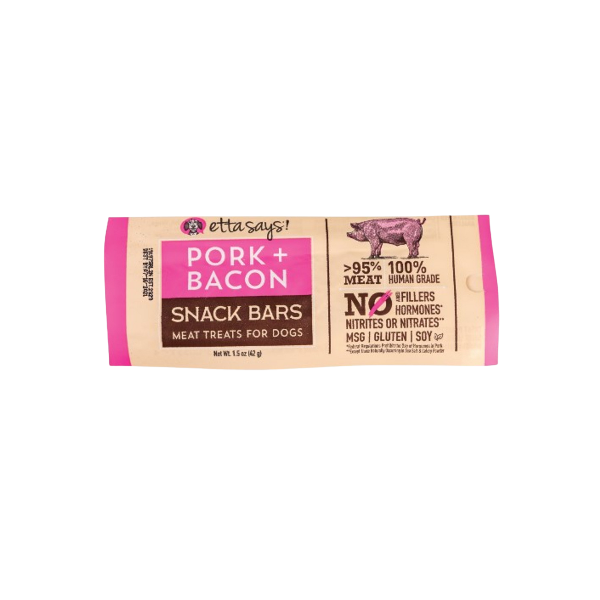 Etta Says Pork & Bacon Snack Bars - Pups & Cubs Premium Pet Food