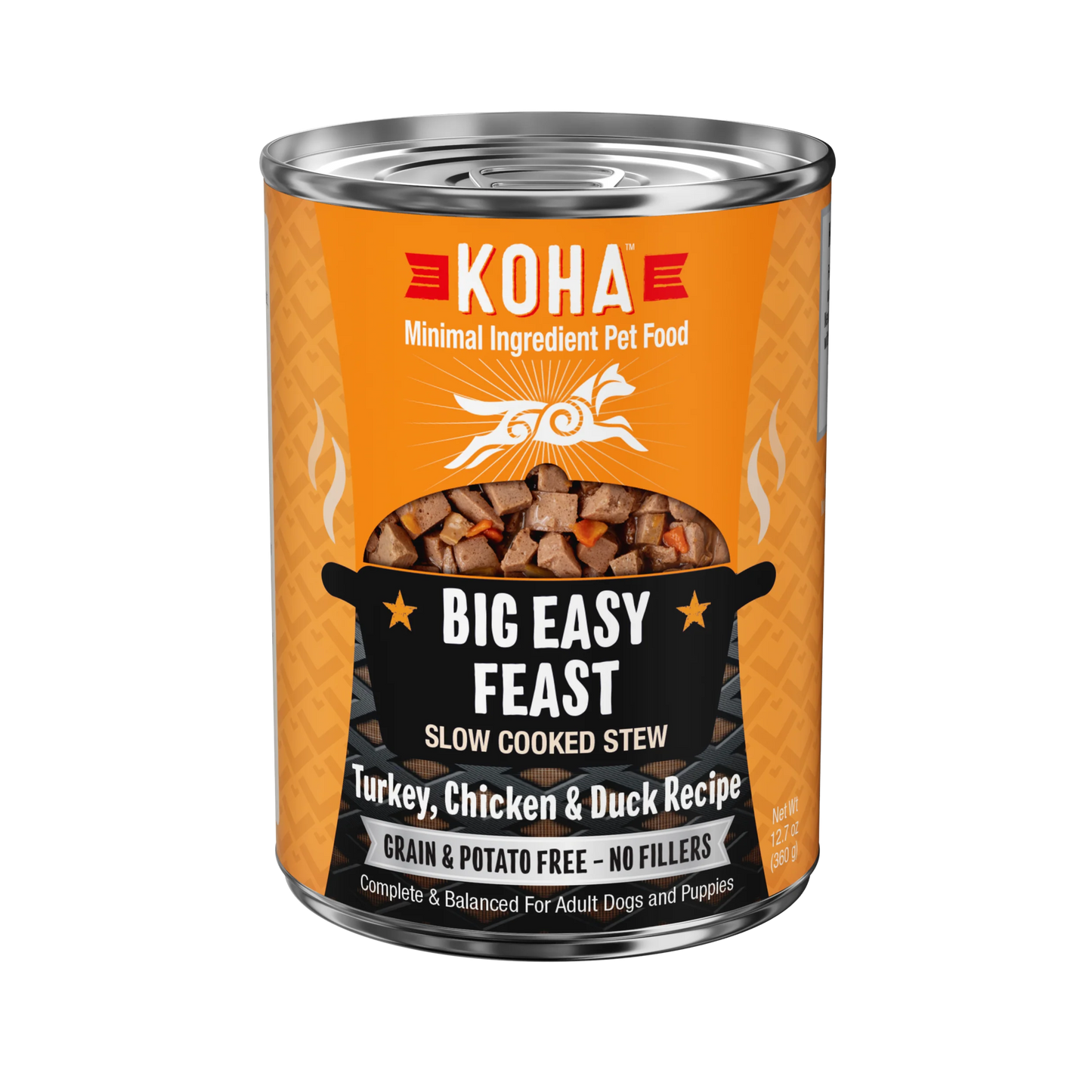 Koha Big Easy Feast Slow Cooked Stew Turkey, Chicken, & Duck for Dogs