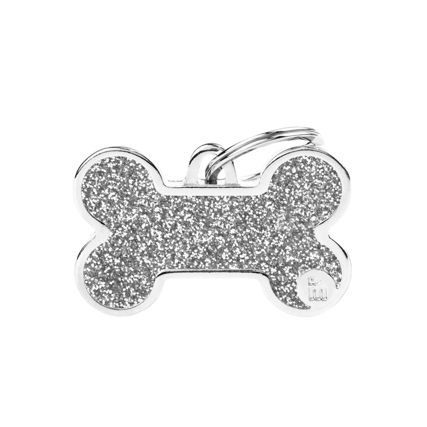 Myfamily Grey Glitter ID Tag