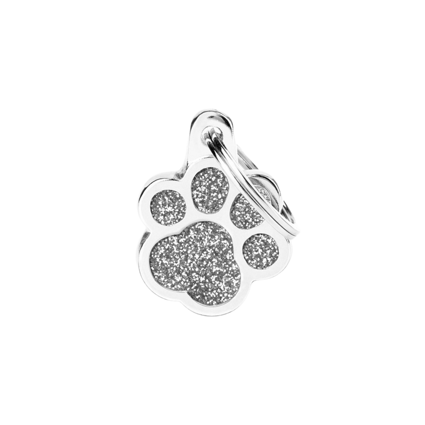 Myfamily Grey Glitter ID Tag