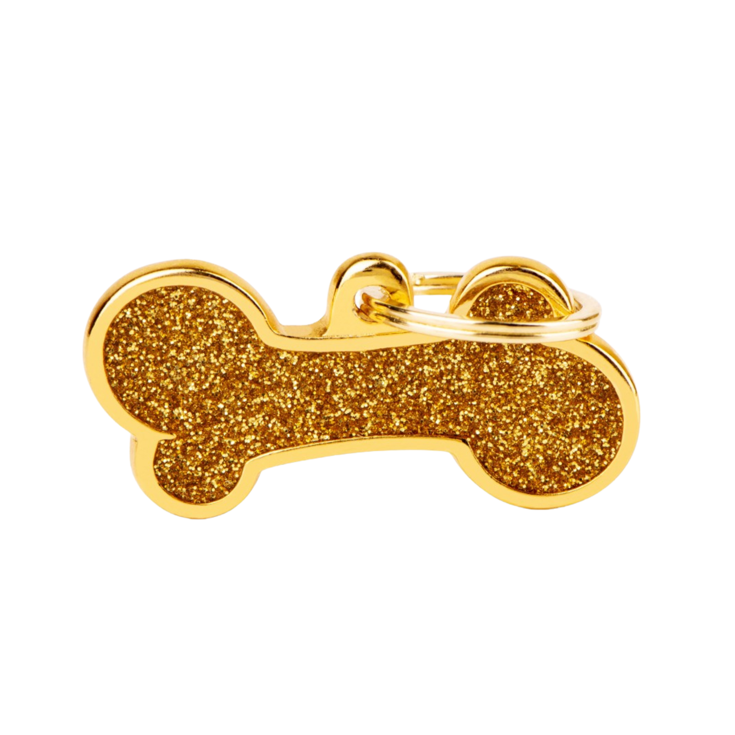Myfamily Gold Glitter ID Tag