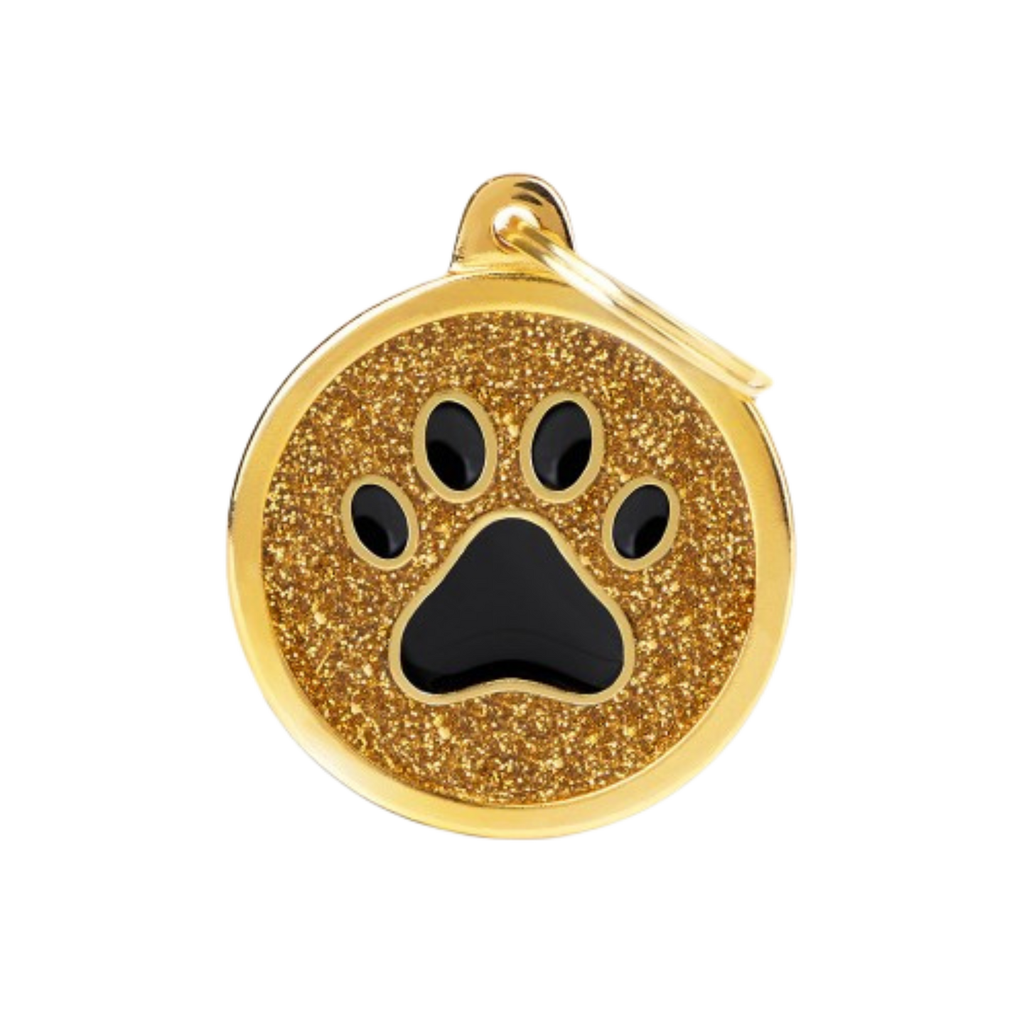 Myfamily Gold Glitter ID Tag